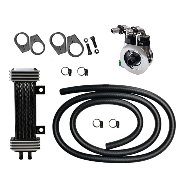 Jagg オイルクーラー ビューエル ハーレーダビッドソン Jagg Deluxe 6-row Oil Cooler System for Harley-Davidson