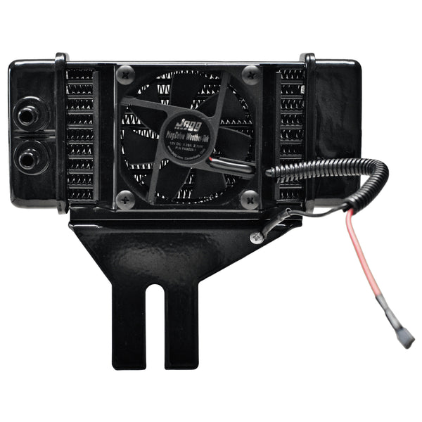 Jagg Fan-assisted LowMount 10-row Oil Cooler System for Harley