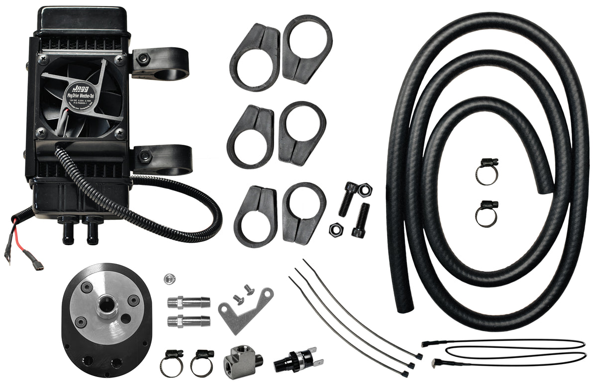 Fan-assisted Vertical 10-row Oil Cooler System