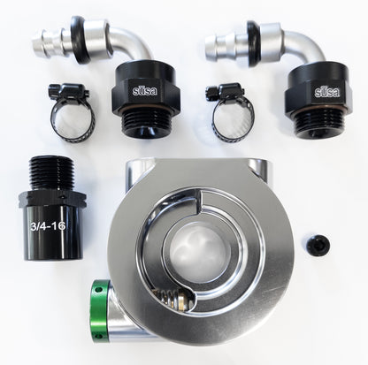 Jagg 4550 Oil Filter Adapter w/ Thermostatic By-Pass (for H-D Sportster, EVO, & Buell)