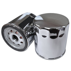 Drag Specialties Chrome Oil Filter - 0712-0011 for Select Harley-Davidson Motorcycles - Dennis Kirk