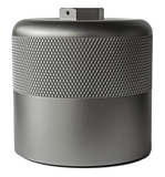 Jagg HyperFlow Oil Filter canister with titanium-color anodized finish and knurled non-slip grip