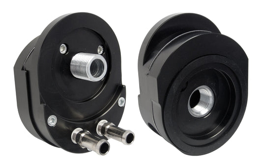 Jagg 4700 Offset Oil Filter Adapter with Thermostatic By-pass (for H-D Twin-Cam)