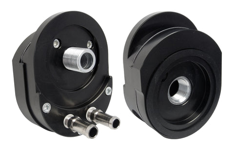 *discontinued* Jagg Offset Oil Filter Adapter with Thermostatic By-pass (for H-D Twin-Cam)