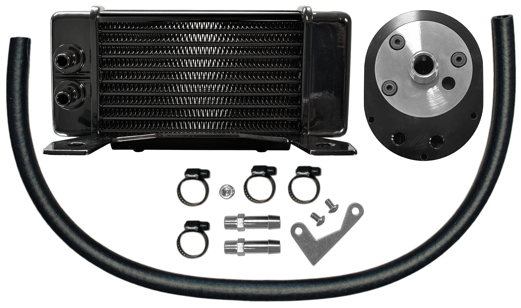 JAGG オイルクーラー　ハーレーダビッドソン用 Jagg LowMount 10-row Oil Cooler System for Harley-Davidson