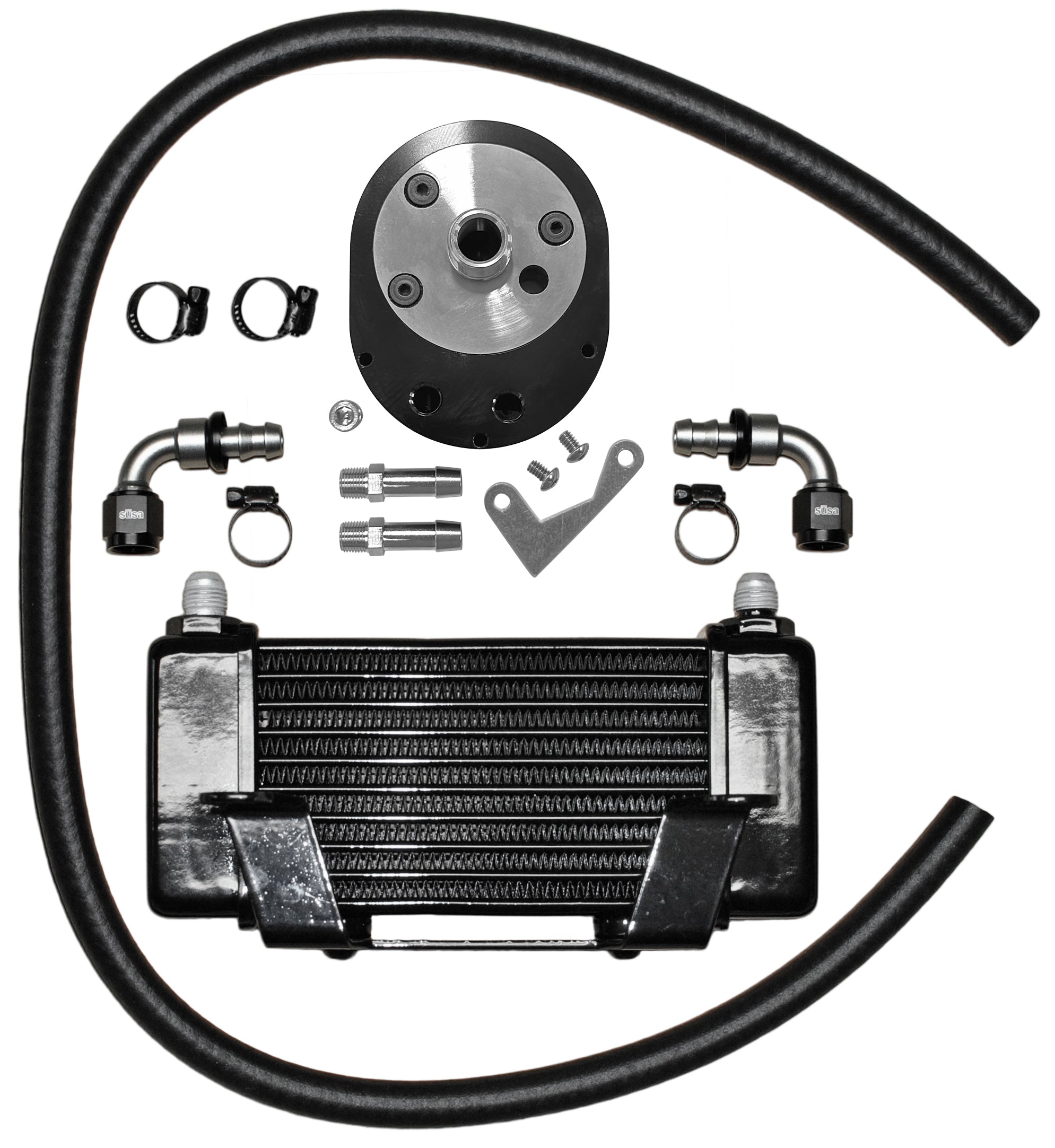 Jagg LowMount 10-row Oil Cooler System for Harley-Davidson