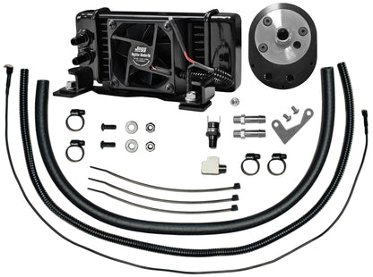 Fan-assisted LowMount 10-row Oil Cooler System