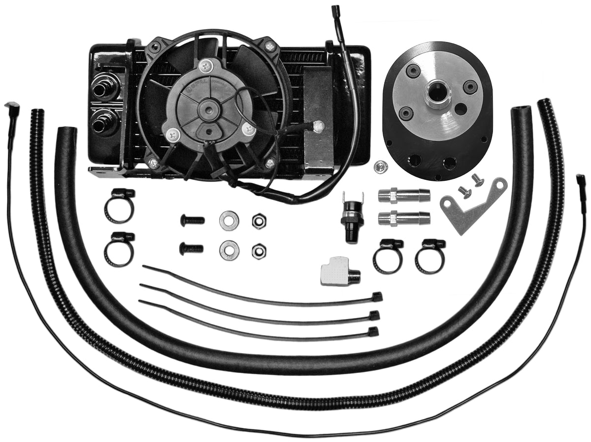 Fan-assisted LowMount 10-row Oil Cooler System