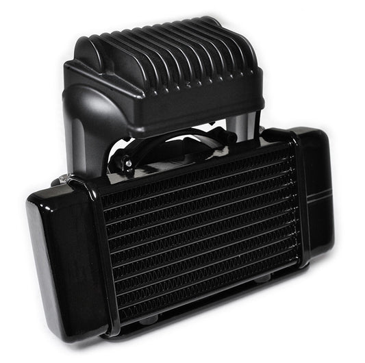 Fan-assisted LowMount 10-row Oil Cooler System
