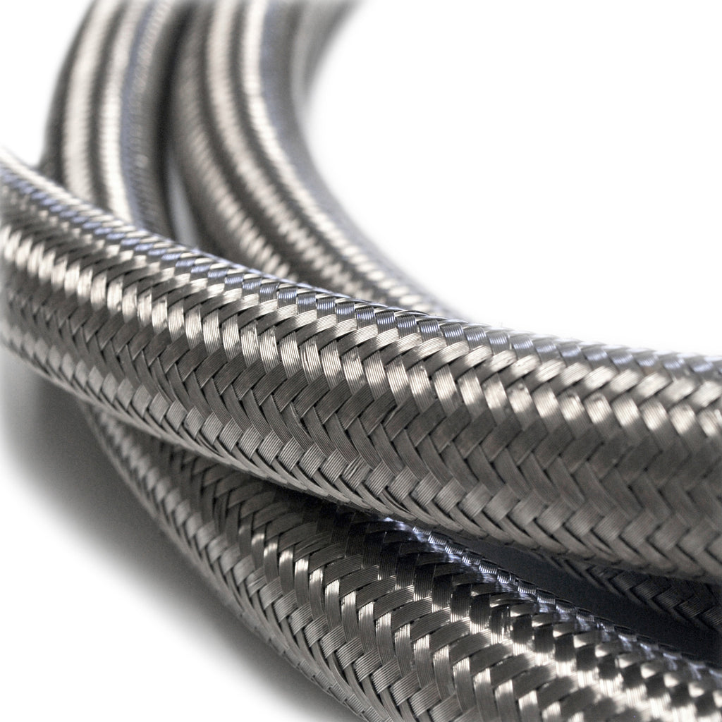 Hose - 3/8 Silver Stainless-steel Braided