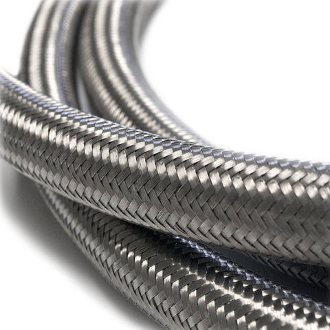 Hose - 3/8" Silver Stainless-steel Braided